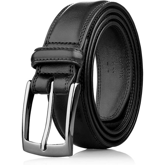 15 Best Premium Leather Belts That Combine Style and Durability 8 MILORDE Men's Genuine Leather Dress Belt