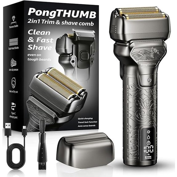 Electric Foil Shaver for Men with LED Display