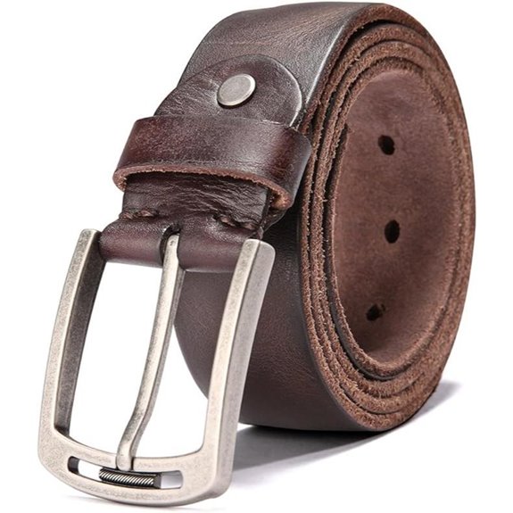 15 Best Premium Leather Belts That Combine Style and Durability 5 KEECOW Men's Italian Cow Leather Belt with Buckle