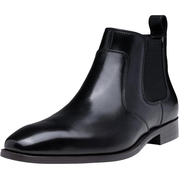 Jousen Men’s Leather Chelsea Dress Boots