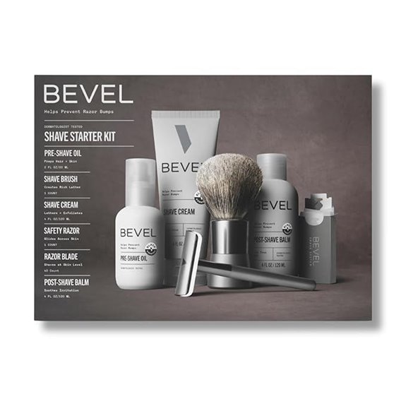 Bevel Men’s Shaving Kit with Razor and Accessories