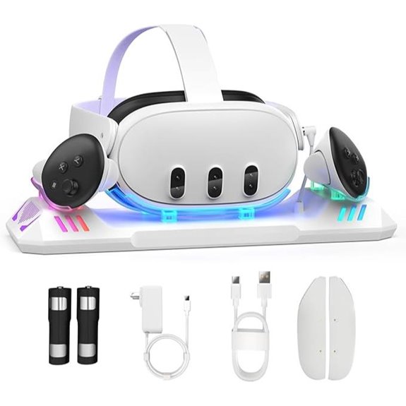 Meta Quest 3 Charging Dock with Batteries and USB-C