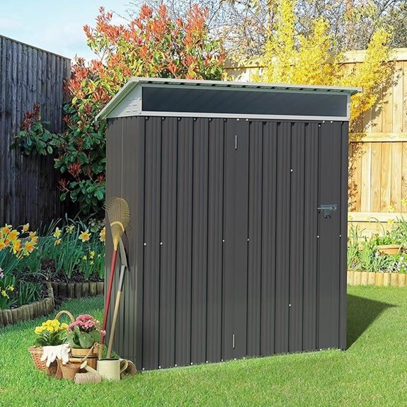 Vongrasig 5x3x6 FT Metal Outdoor Storage Shed