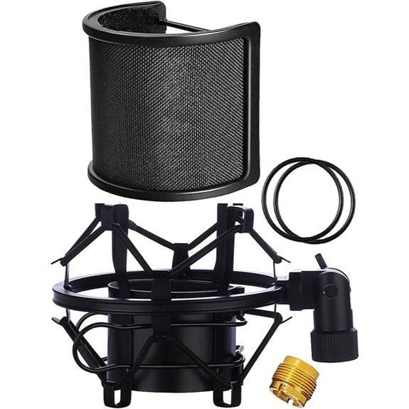 Microphone Shock Mount with Pop Filter