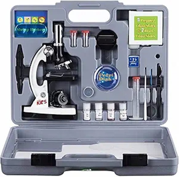 15 Best Microscope Kits for Kids to Spark Their Scientific Curiosity 5 AmScope 120X-1200X Microscope STEM Kit with Carrying