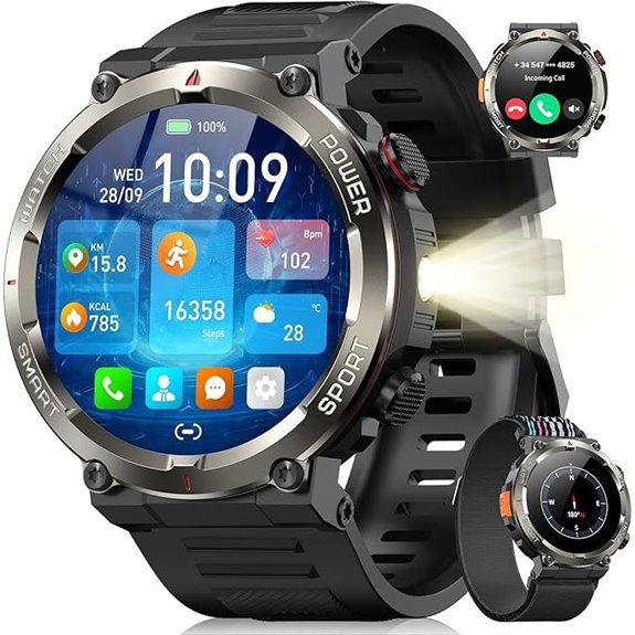15 Best Rugged Smartwatches for Adventure and Durability in 2026 15 Military Smart Watch for Men with Calls and Fitness
