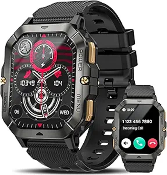 15 Best Rugged Smartwatches for Adventure and Durability in 2026 4 Military Smart Watch for Men with Calls and Fitness Tracking