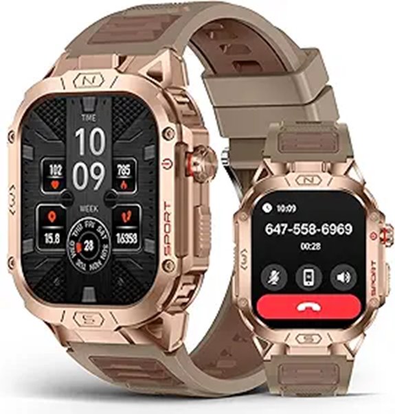 15 Best Rugged Smartwatches for Adventure and Durability in 2026 14 SOUYIE Military Smart Watch with Blood Pressure & LED Flashlight
