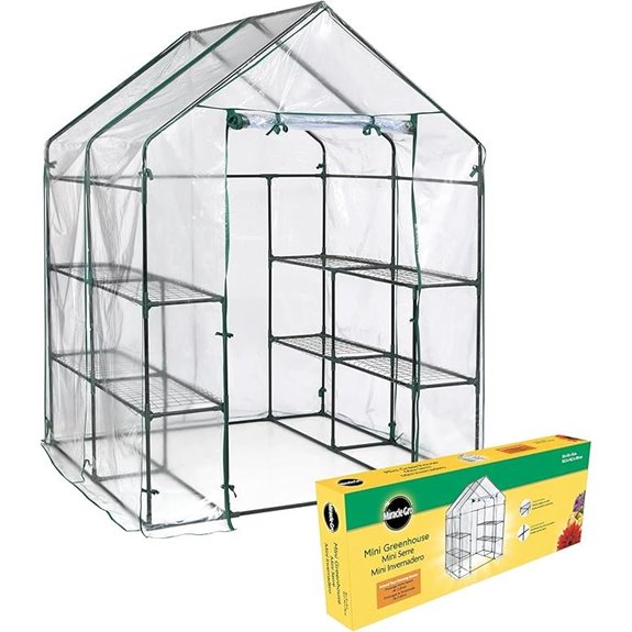 Miracle-GRO Outdoor Mini Walk-in Greenhouse with Shelves