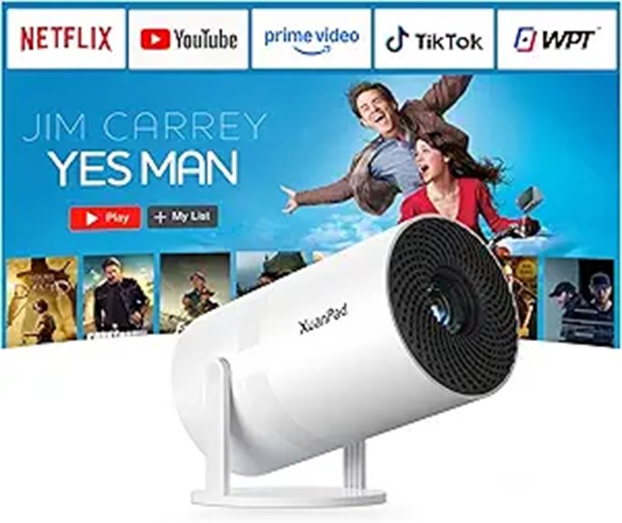 XuanPad Mini Projector with Wi-Fi Bluetooth 1080P