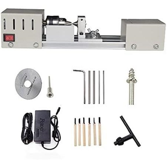 7 Best Mini Lathe Wood Machines for Small-Scale Crafting in 2026 3 Mini Wood Lathe Machine with Tools and Polisher