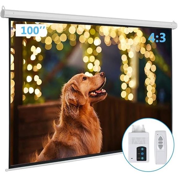 Motorized 100in HD Projector Screen with Remote
