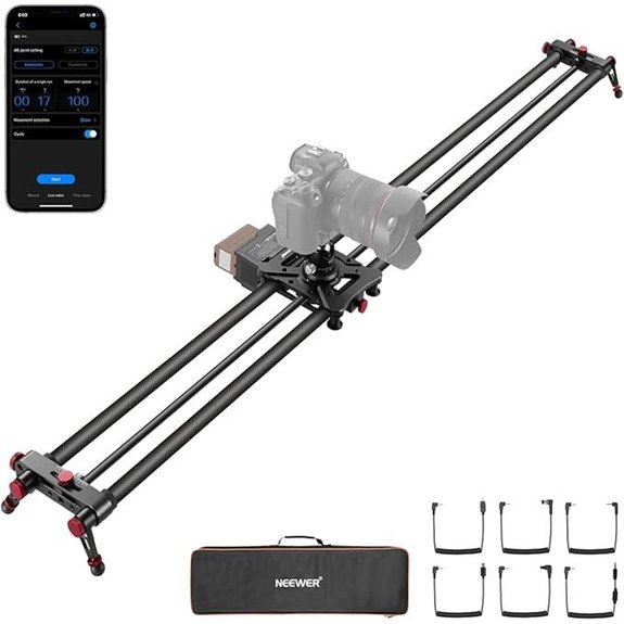 15 Best Motorized Video Sliders for 2026 Filmmakers 4 NEEWER 47.2 Motorized Camera Slider with App Control