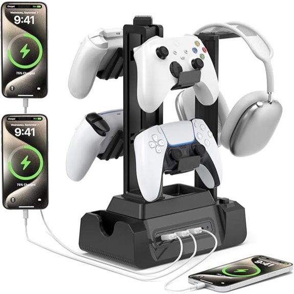 8 Best Multi-Device Charging Stations for VR Setup in 2026 4 KDD Multi-Device Charging Station with Controller Stand