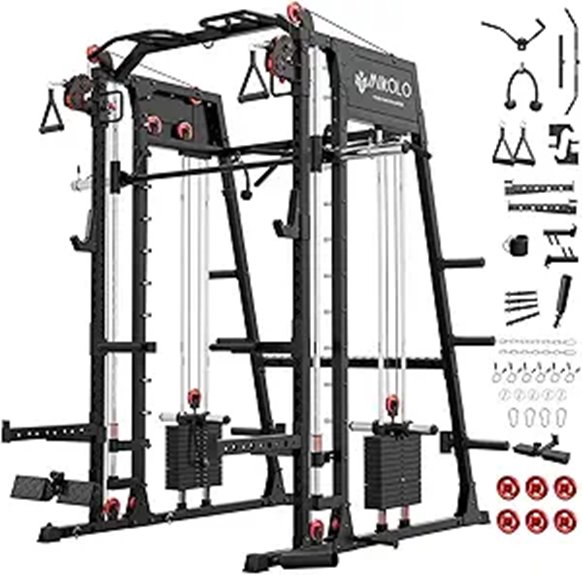 15 Best Lat Pulldown Machines for Strength and Muscle Growth in 2026 15 Mikolo Smith Machine with Lat Pulldown and Crossover
