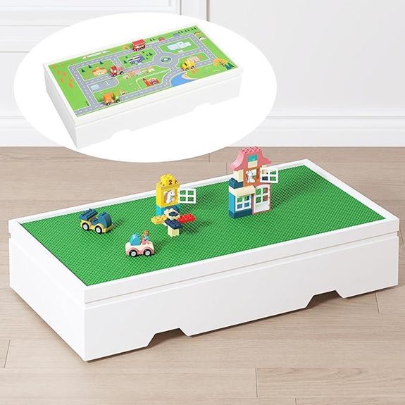 15 Best Wooden Train Tables for Kids’ Playrooms in 2026 3 UTEX 3-in-1 Construction Play Table with Storage