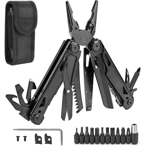 28-in-1 Stainless Steel Multi-Tool with Pliers and Knife