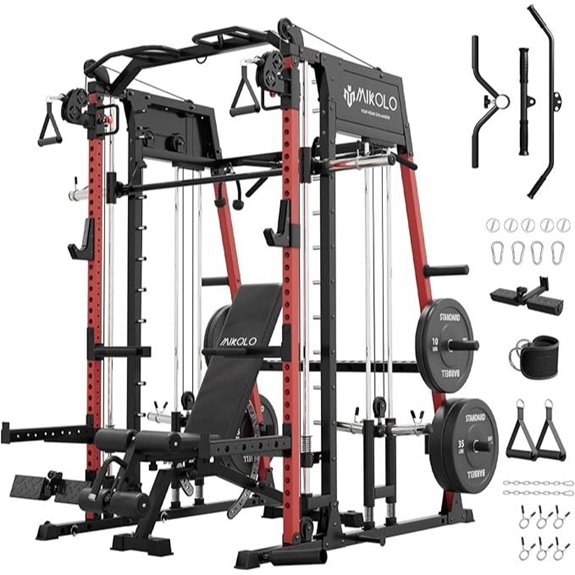 15 Best Home Gym Smith Machines for Strength Training in 2026 2 Mikolo Smith Machine with Lat Pulldown and Crossover