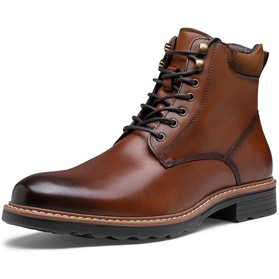 Jousen Men's Leather Chukka Dress Boots
