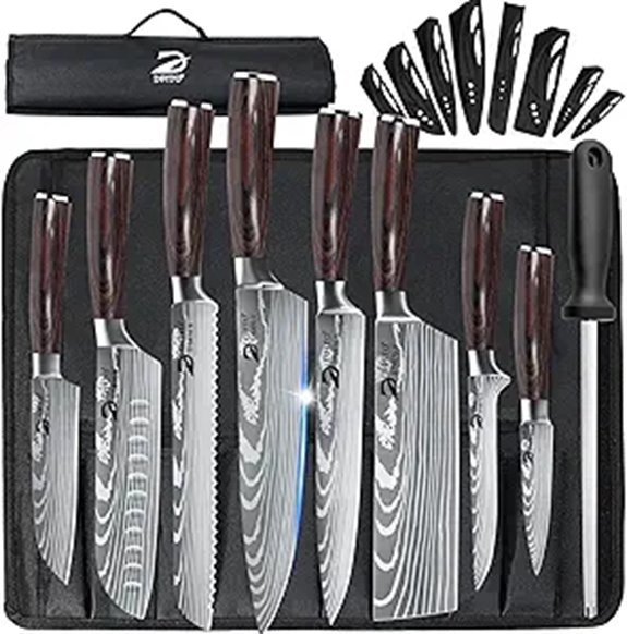 15 Best Professional Chef Knives for 2026 Every Chef Needs 4 Dfito 9-Piece Chef Knife Set with Roll Bag