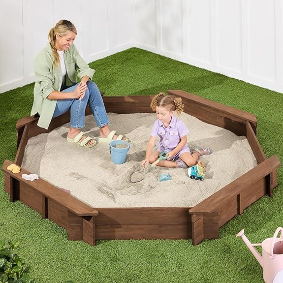 Best Choice Kids Octagonal Wooden Sandbox with Cover