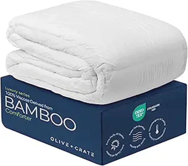 15 Best Cooling Comforters for a Chill Sleep Experience in 2026 6 Olive + Crate Bamboo Viscose Comforter Queen Size