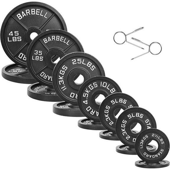 15 Best Cast Iron Weight Plates for Strength Training in 2026 5 Fitvids Olympic Cast Iron Weight Plates (255 lbs)