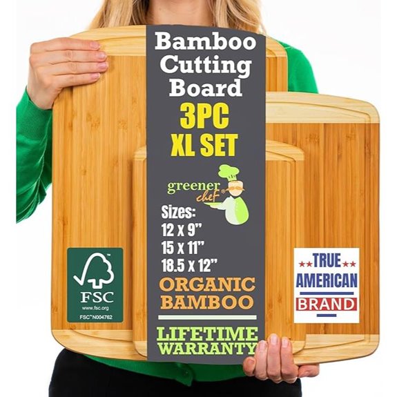 15 Best Cutting Boards for Chef Knives in 2026 (Top Picks) 8 Greener Chef Organic Bamboo Cutting Boards (Set of 3)