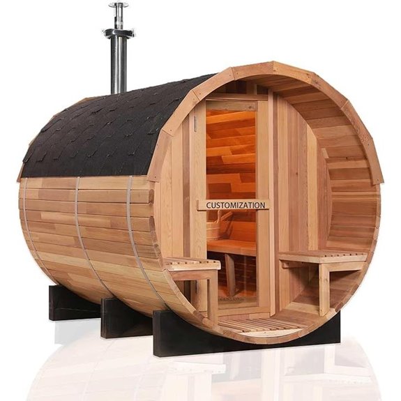 Smartmak Outdoor Barrel Sauna for 2-8 People