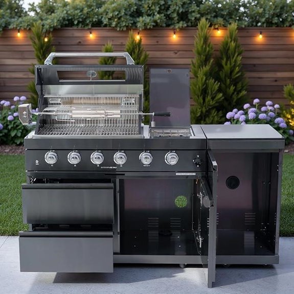 15 Best Modular BBQ Islands for a Stylish and Functional Outdoor Kitchen 4 BBQ Island Outdoor Kitchen with 4-Burner Grill