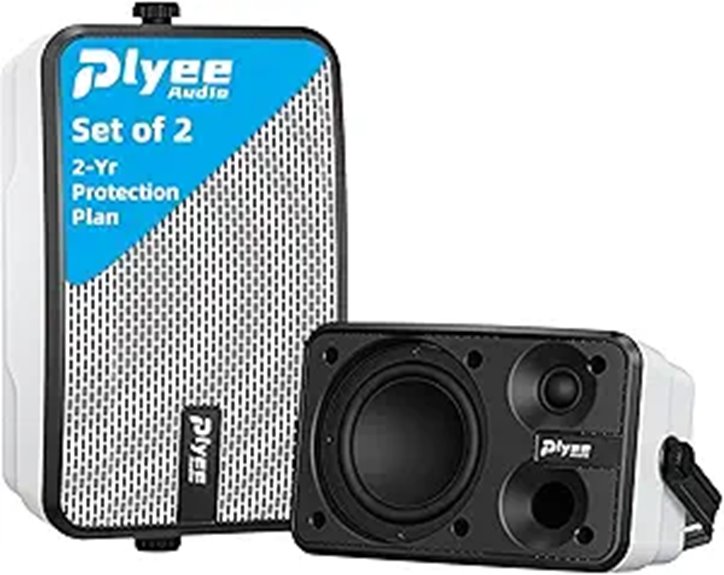 400W Outdoor Bluetooth Speakers (2-Pack) with Wall Mount