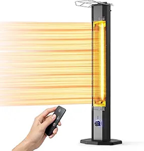 Outdoor Electric Infrared Patio Heater with Timer