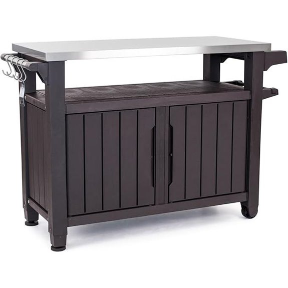 Keter Outdoor Rolling Table Cart for Kitchen