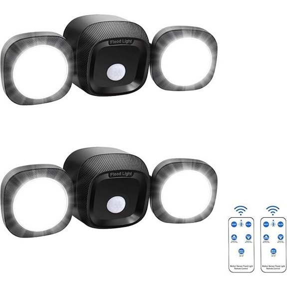 Wireless Motion Sensor Outdoor LED Flood Lights (2 Pack)