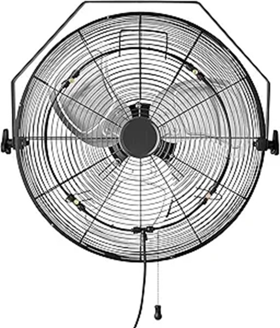 Amazon Basics Outdoor Misting Wall Fan with Metal Blades