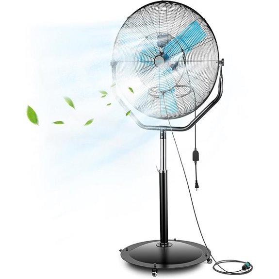 15 Best Outdoor Misting Fans to Keep You Cool All Summer Long 8 Pasapair 8160 CFM Outdoor Misting Fan with Wheels