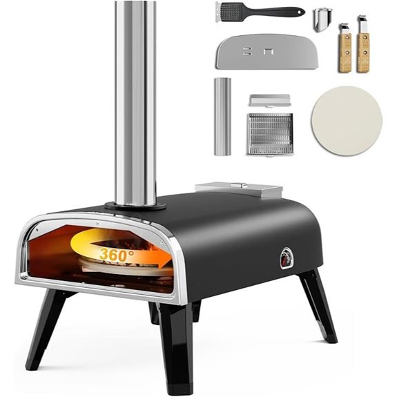 15 Best Wood-Fired Pizza Ovens of 2026 for Perfectly Crispy Crusts 12 Outdoor Wood Pellet Pizza Oven with Thermometer