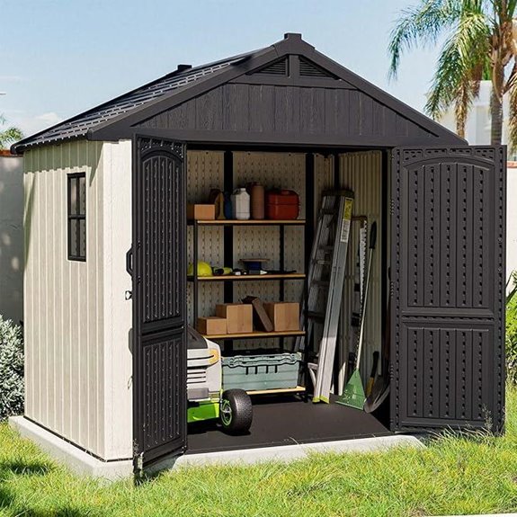 Patiowell 8x6 FT Outdoor Plastic Storage Shed