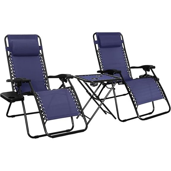 Amazon Basics Outdoor Reclining Lounge Chair Set (2)