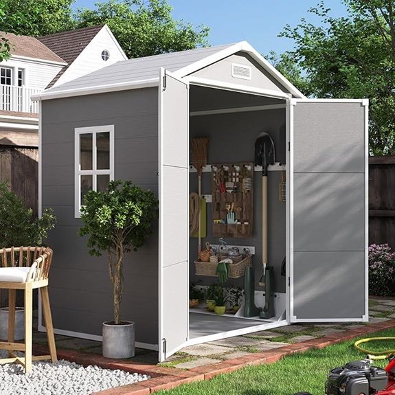 UDPATIO 6x4.5 FT Outdoor Resin Storage Shed