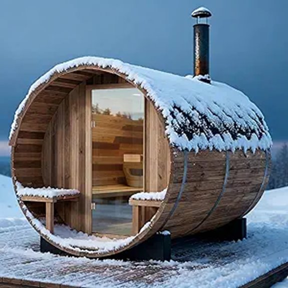 Outdoor Barrel Sauna Kit with Heating Options