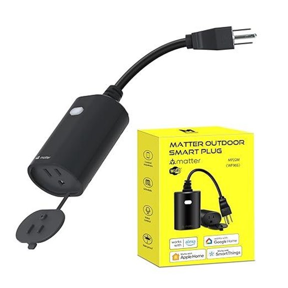 Minoston WiFi Outdoor Smart Plug Waterproof Alexa Compatible