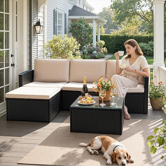 outdoor wicker patio set