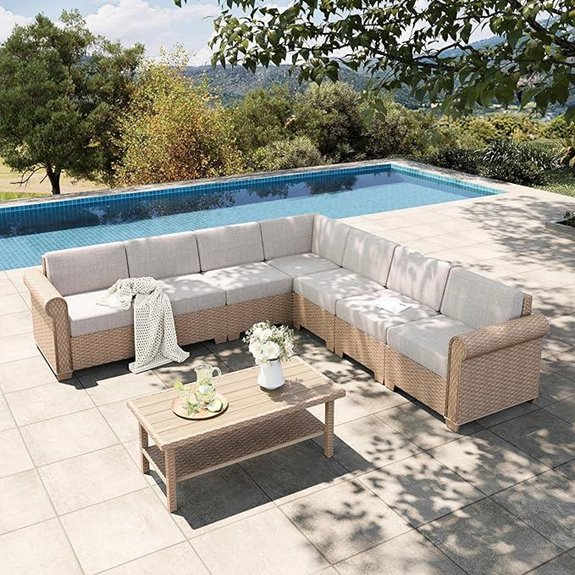 outdoor wicker sofa set