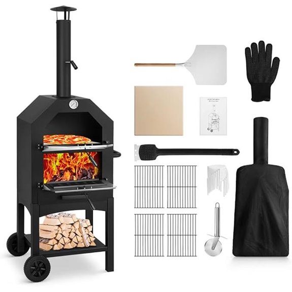 15 Best Wood-Fired Pizza Ovens of 2026 for Perfectly Crispy Crusts 5 EDOSTORY Outdoor Wood-Fired Pizza Oven with Cover