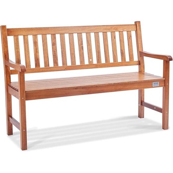 VEVOR Outdoor Wooden Bench for Garden and Patio