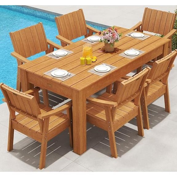 ZHUSI Patio Dining Set with Umbrella Hole