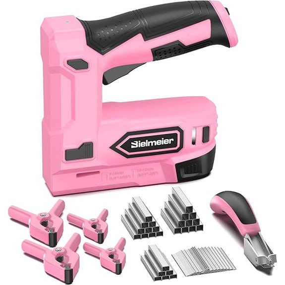Bielmeier Pink Cordless 2-in-1 Staple & Nail Gun
