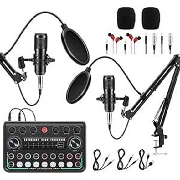 Podcast Equipment Bundle with Microphone and Audio Interface