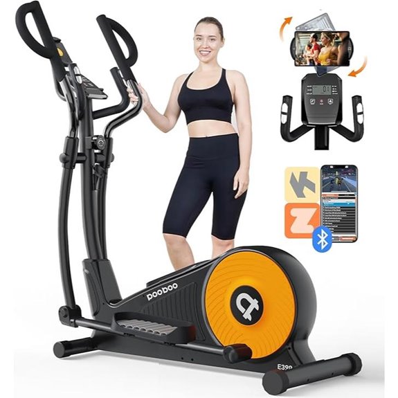 Pooboo Elliptical Machine with 16-Level Resistance